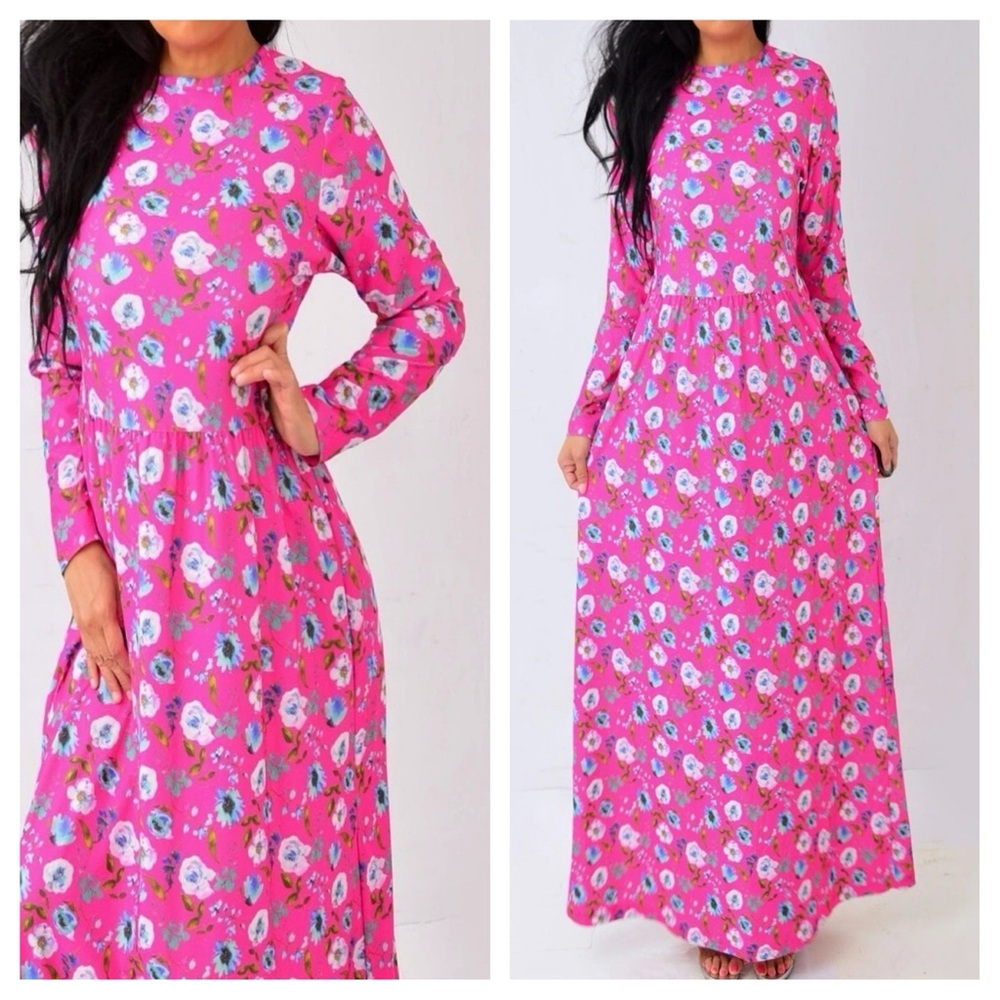 Floral Pink Maxi Dress